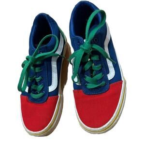 Vans Kids 1 Colorful Lace Up Shoes Red & Blue
